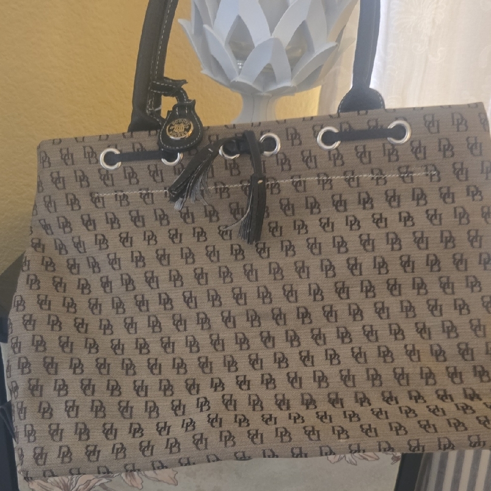 Dooney & Bourke Tan Monogram Tote